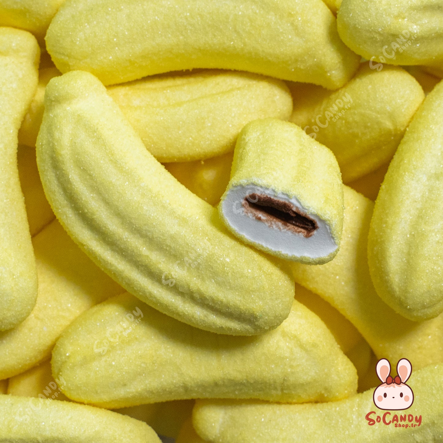 Bananes fourrées au Chocolat en Marshmallow (5 pièces)