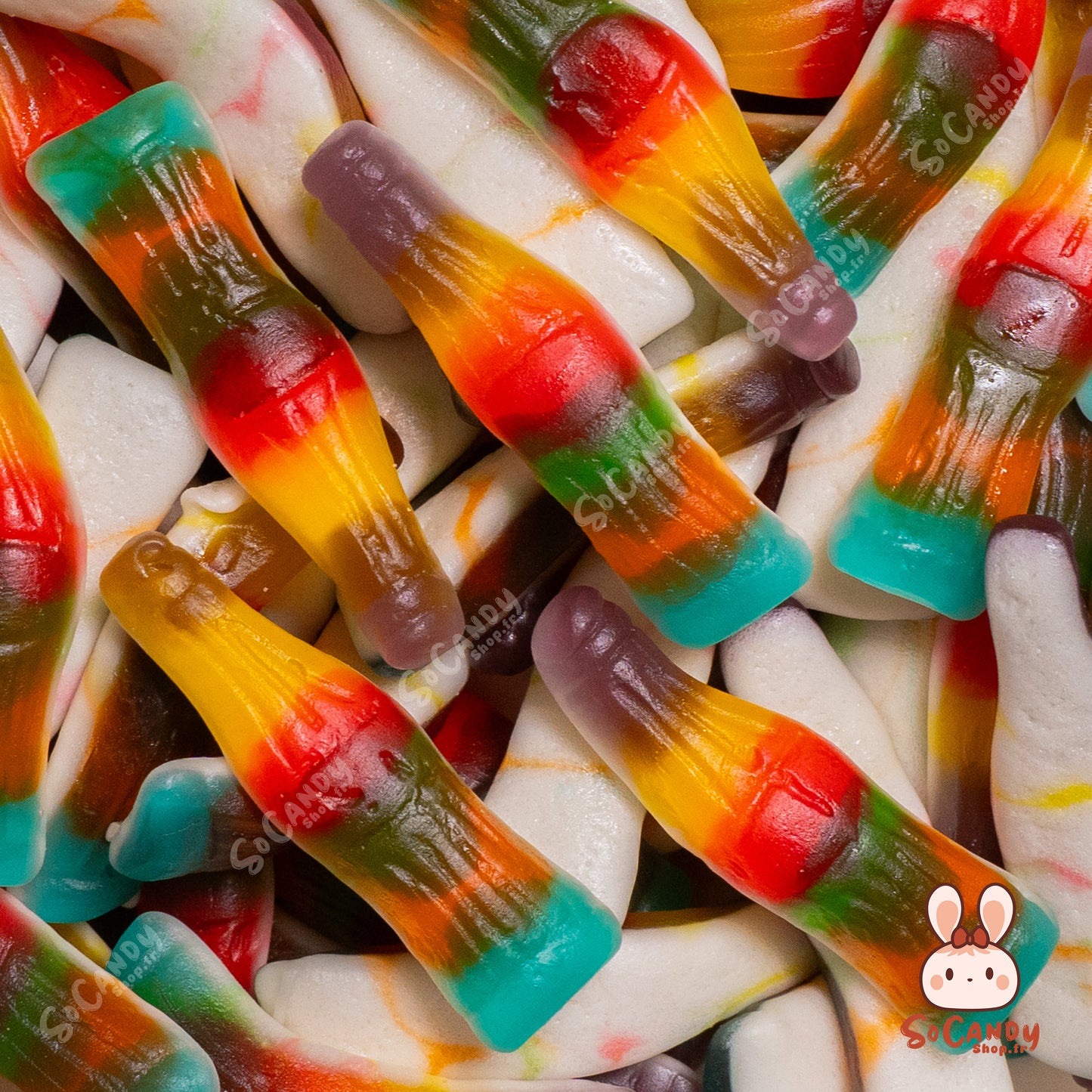 Bouteilles Multicolores Lisses (100g)