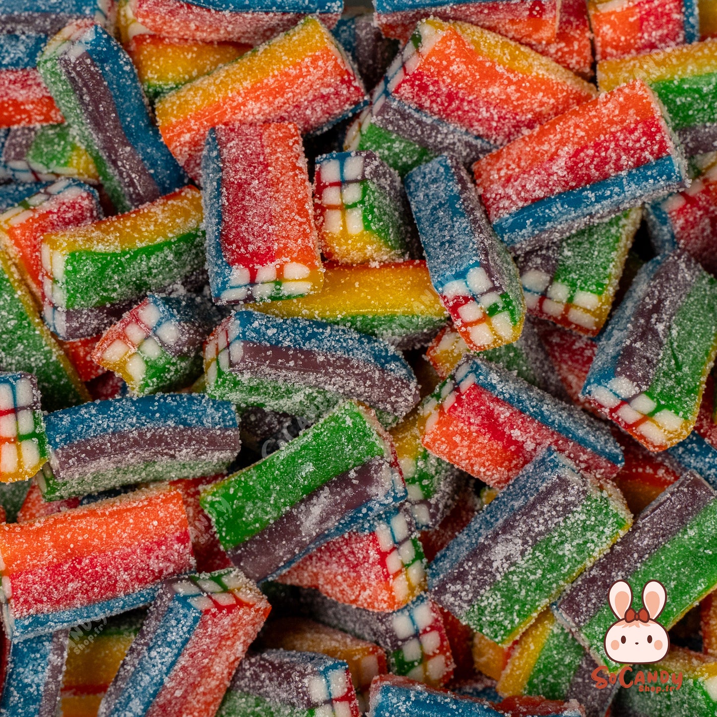 Briques Multicolores Acidulées (100g)