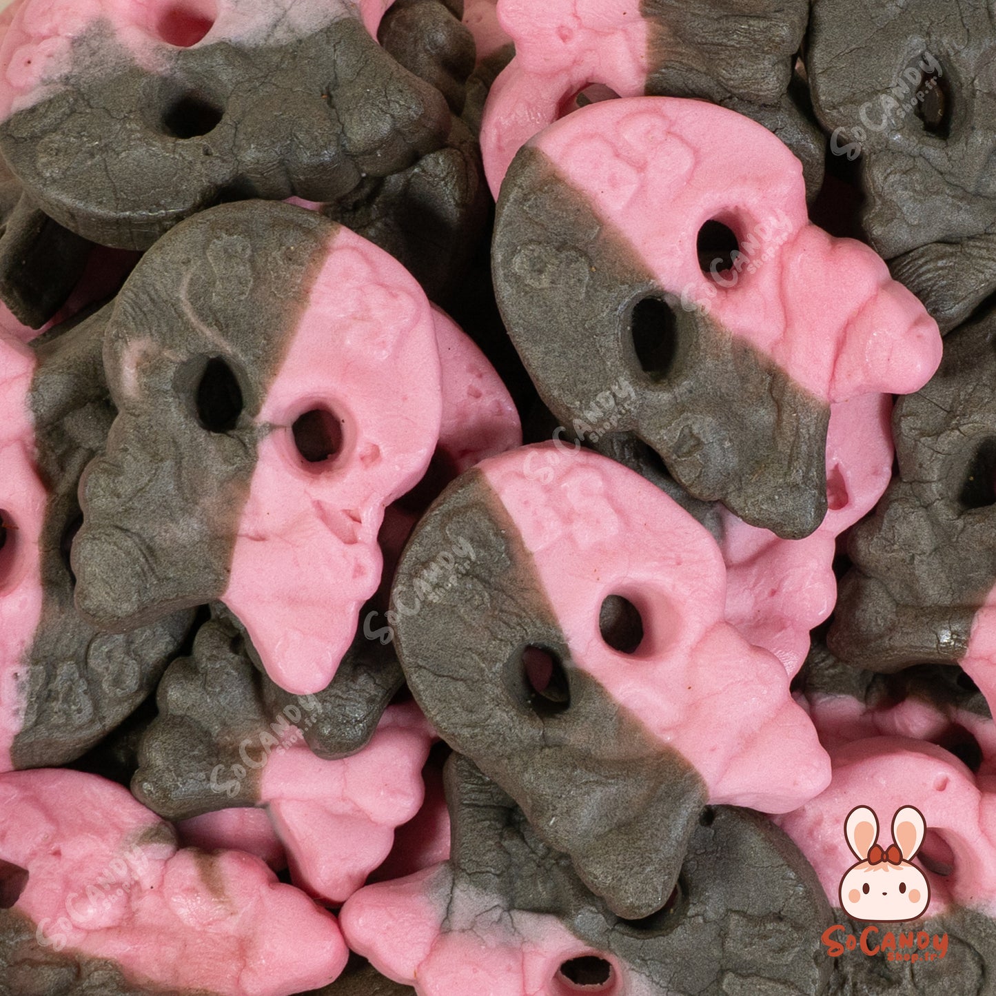 🌱Bubs Crâne Crémeux Framboise Réglisse - Bonbons Suédois (100g)