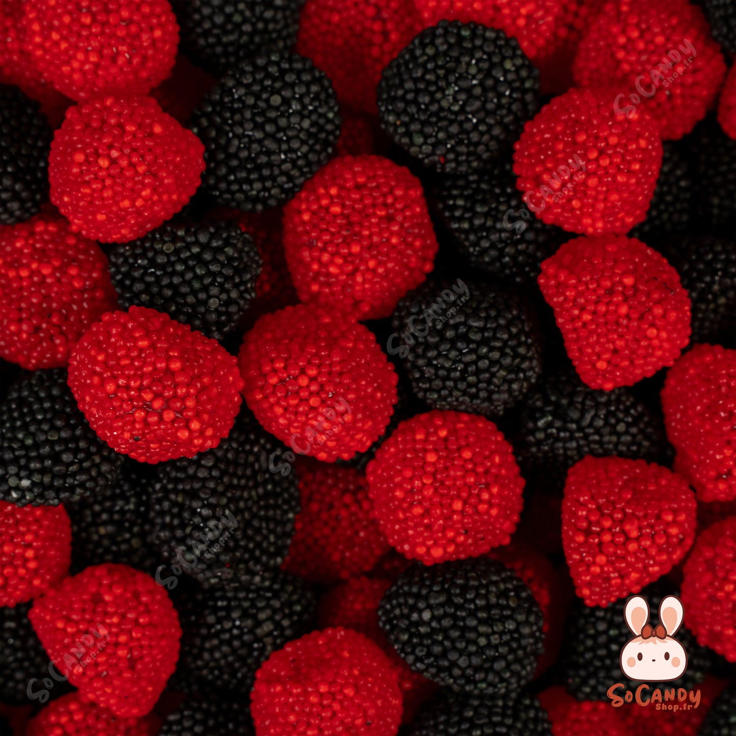 Mûres perlées rouges et noires (100g)