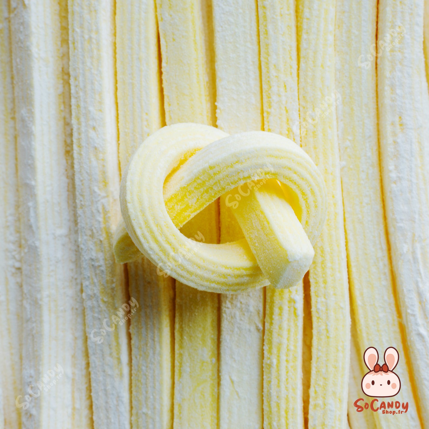 Sticks Citron Rayés Fourrés (10 Pièces)