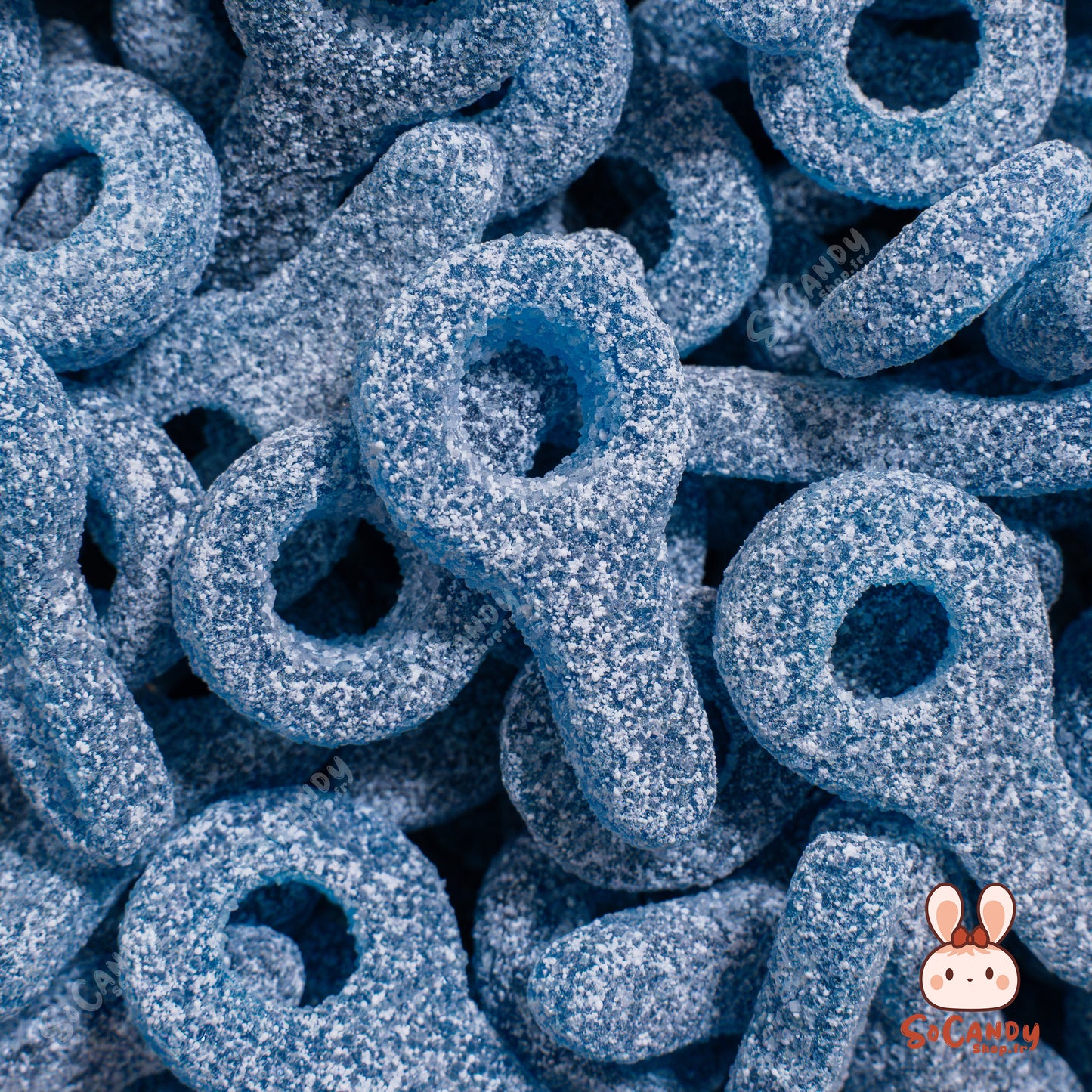 Tétines Bleues Framboises Acides - Bonbons Durs (100g)