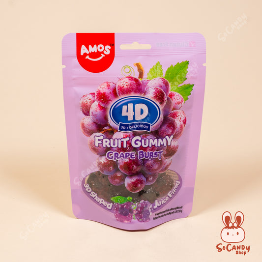 Bonbons 4D Gélifiés Raisin Fourrés - Amos