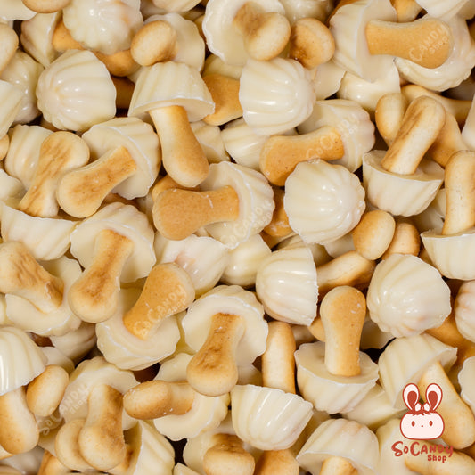 🍫Champignons Biscuits / Chocolat Blanc (10 pièces)