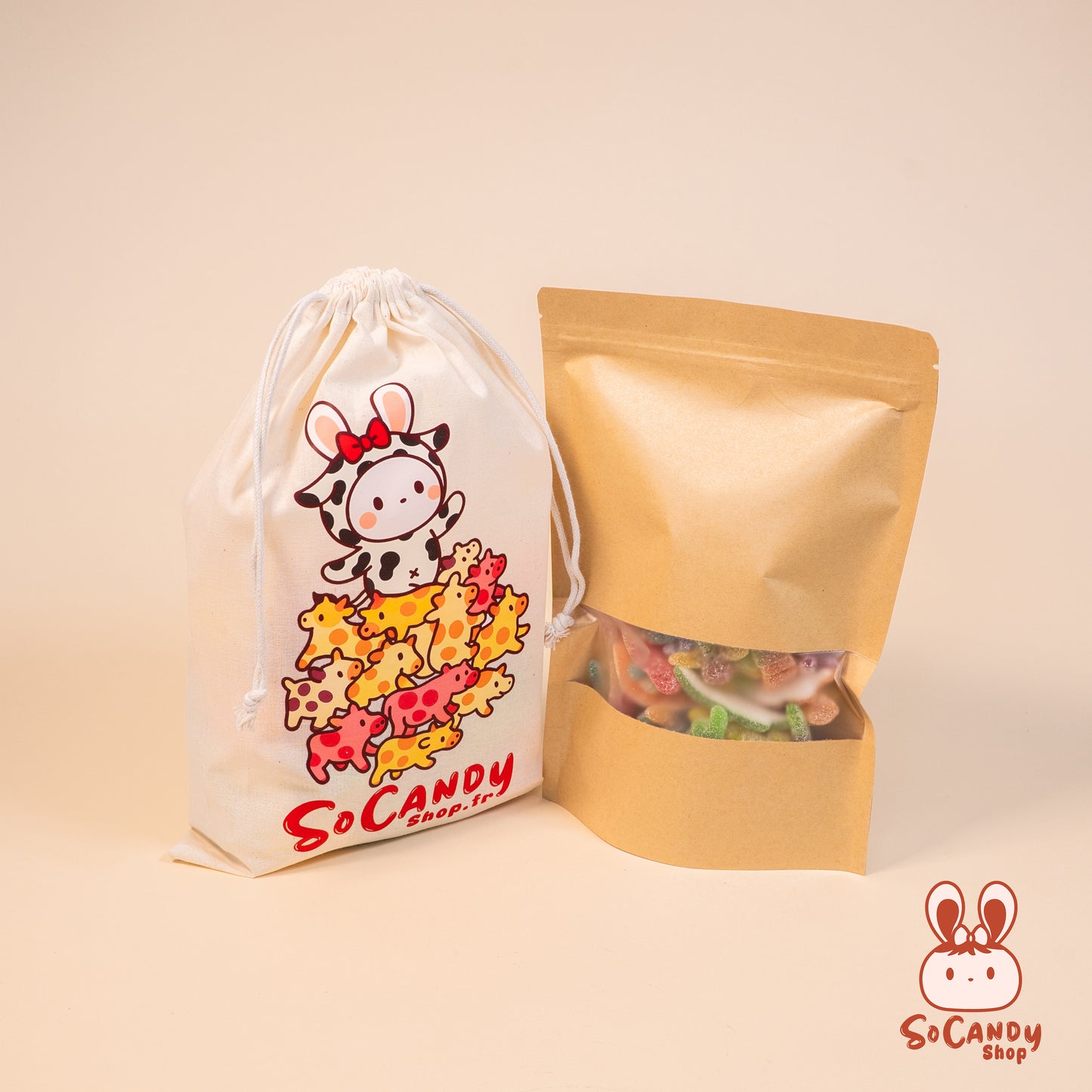 Mix Animaux Sucrés (500g) + Pochette