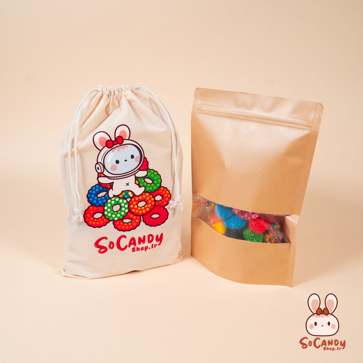 Mix Astéroïdes Perlés Acidulés (500g) + Pochette
