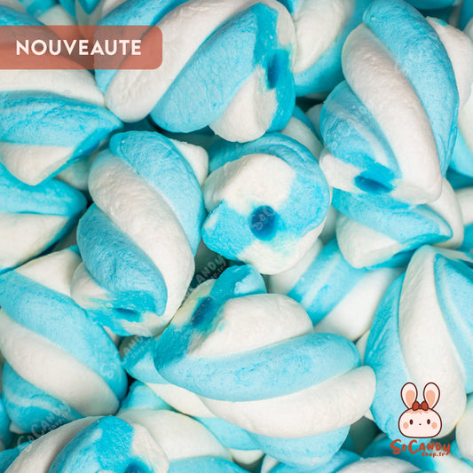Guimauves Twist Bleues Fourrées (10 pièces)