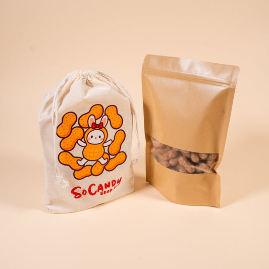 Cacahouètes feuilletés (500g) + Pochette en Coton