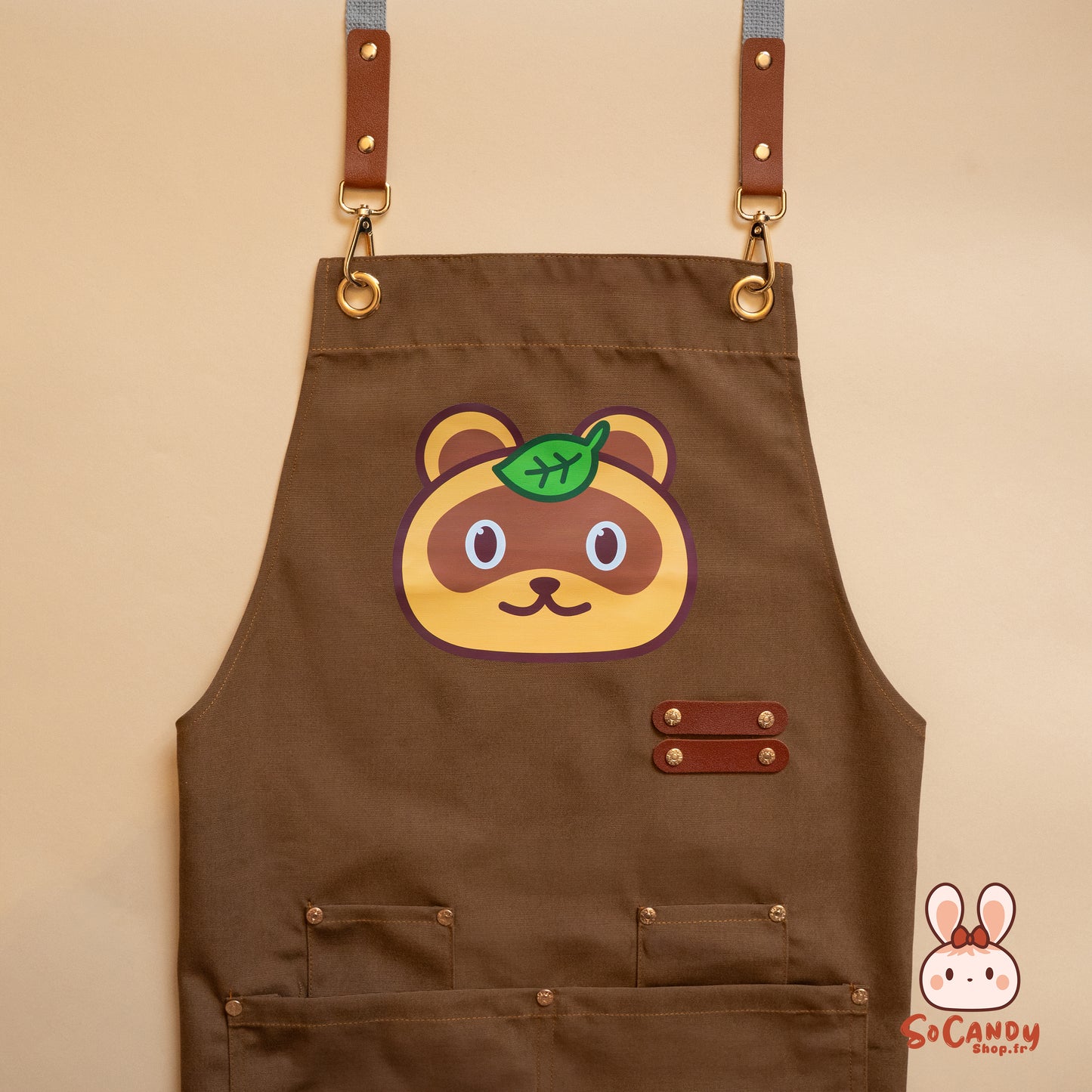 Tablier Chocolat + Pochette